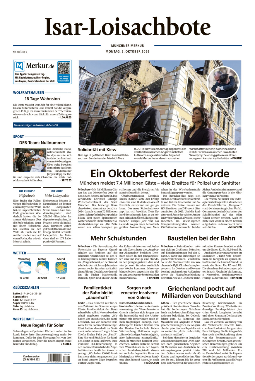 Isar-Loisachbote vom Montag, 05.10.2026