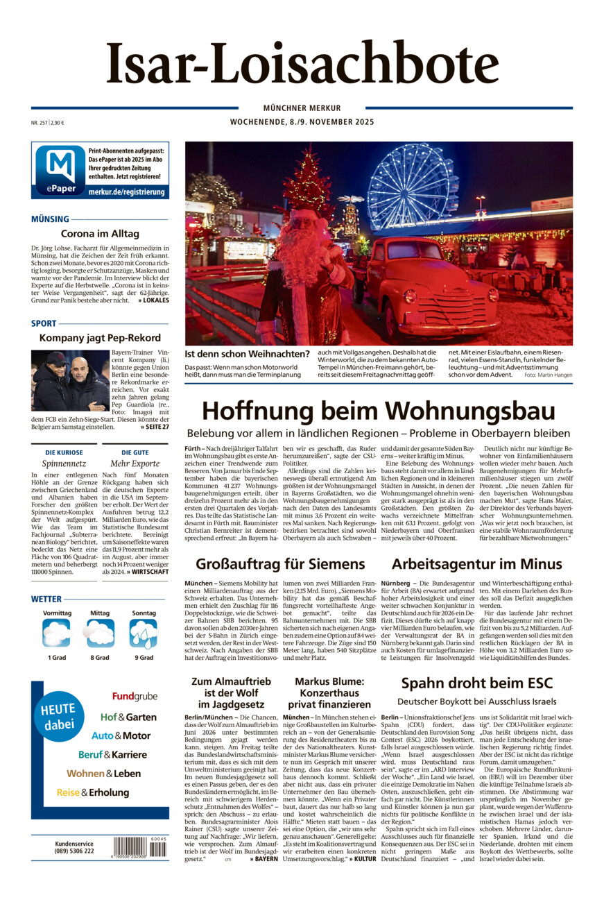 Isar-Loisachbote vom Samstag, 08.11.2025