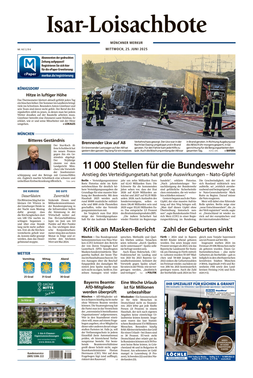 Isar-Loisachbote vom Mittwoch, 25.06.2025