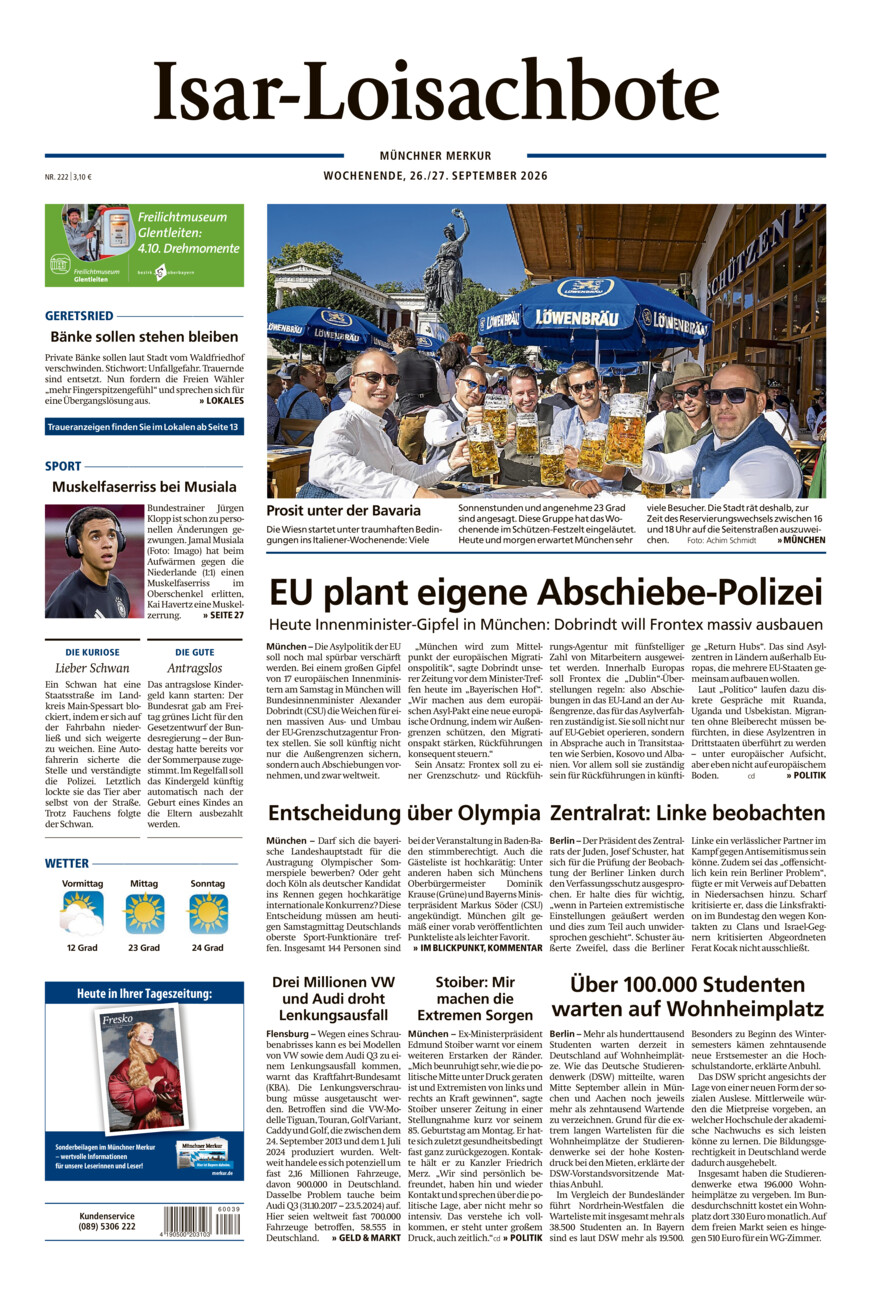 Isar-Loisachbote vom Samstag, 26.09.2026