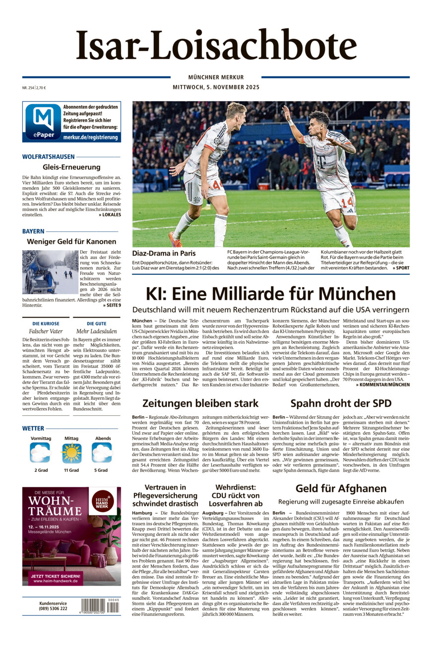 Isar-Loisachbote vom Mittwoch, 05.11.2025