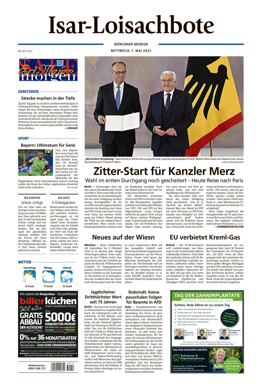 Isar-Loisachbote vom Mittwoch, 07.05.2025