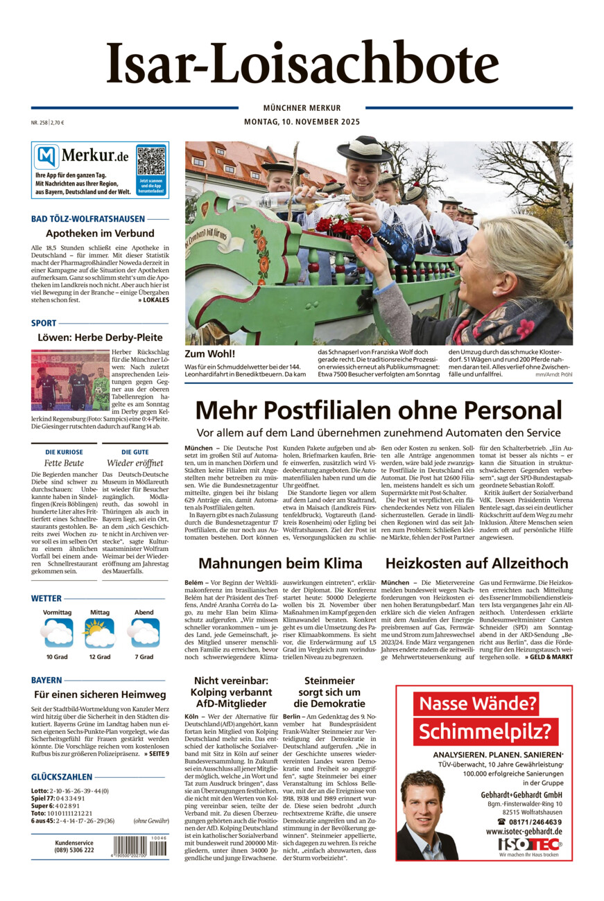 Isar-Loisachbote vom Montag, 10.11.2025