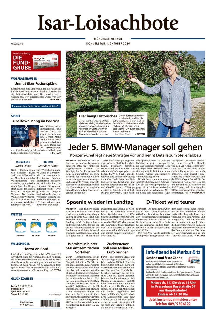 Isar-Loisachbote vom Donnerstag, 01.10.2026