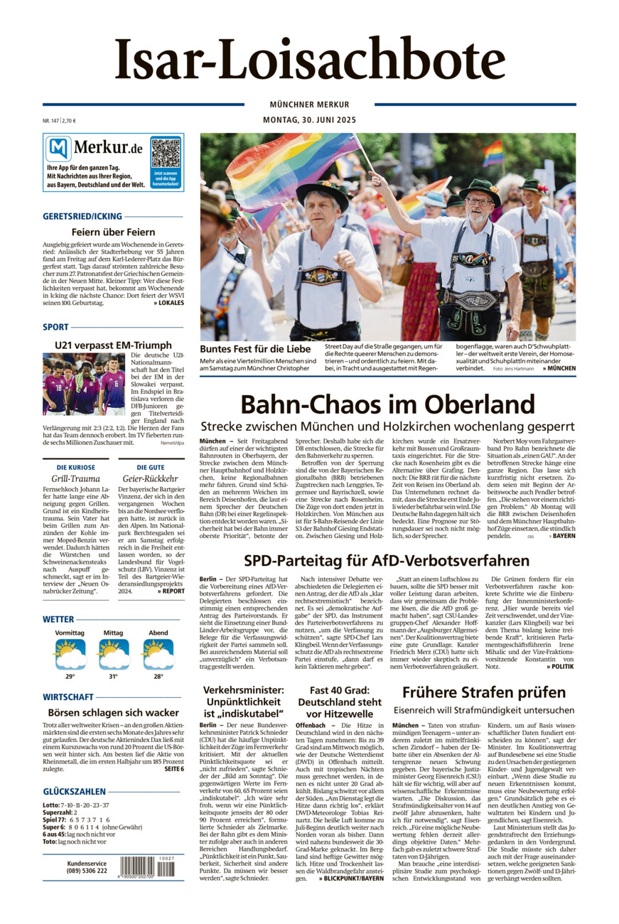 Isar-Loisachbote vom Montag, 30.06.2025