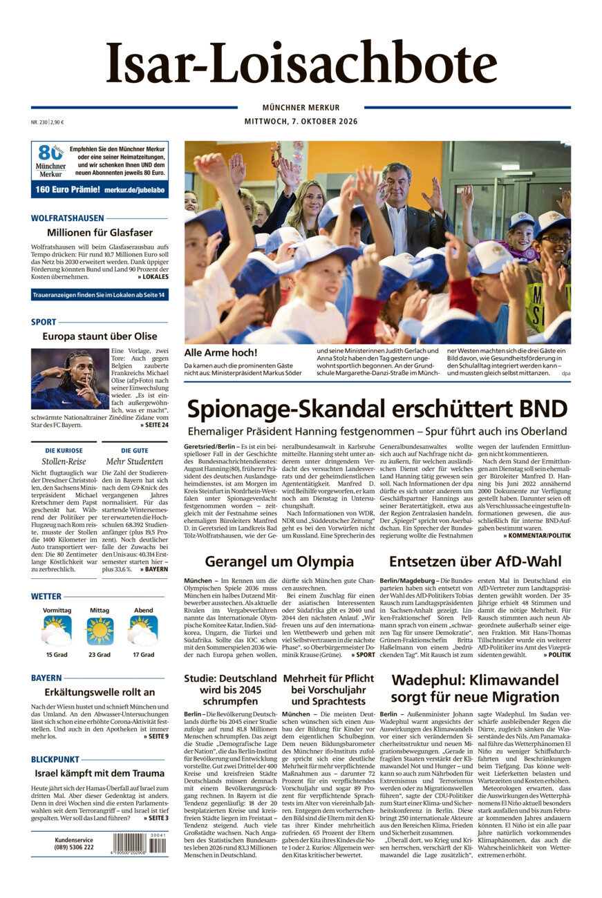 Isar-Loisachbote vom Mittwoch, 07.10.2026