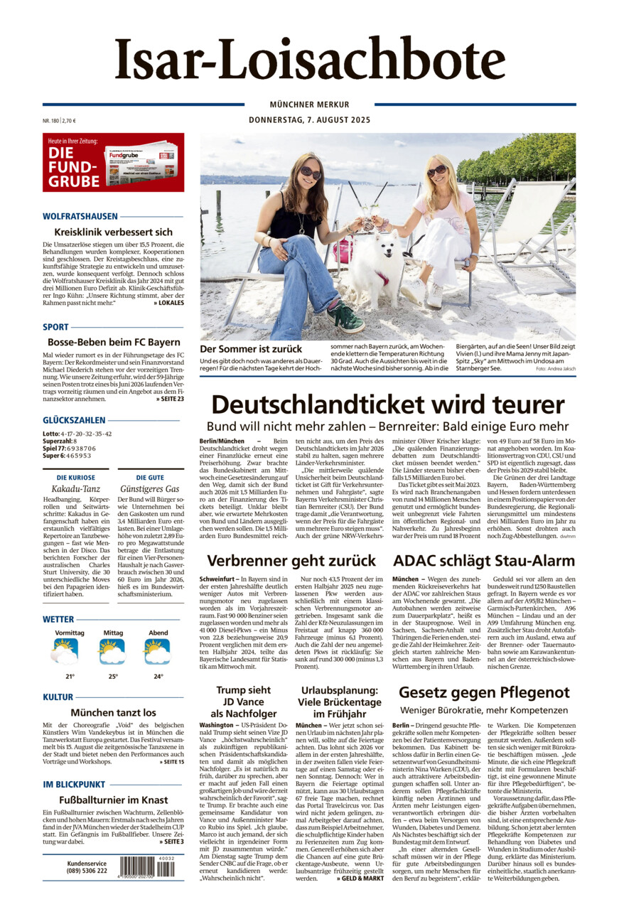 Isar-Loisachbote vom Donnerstag, 07.08.2025