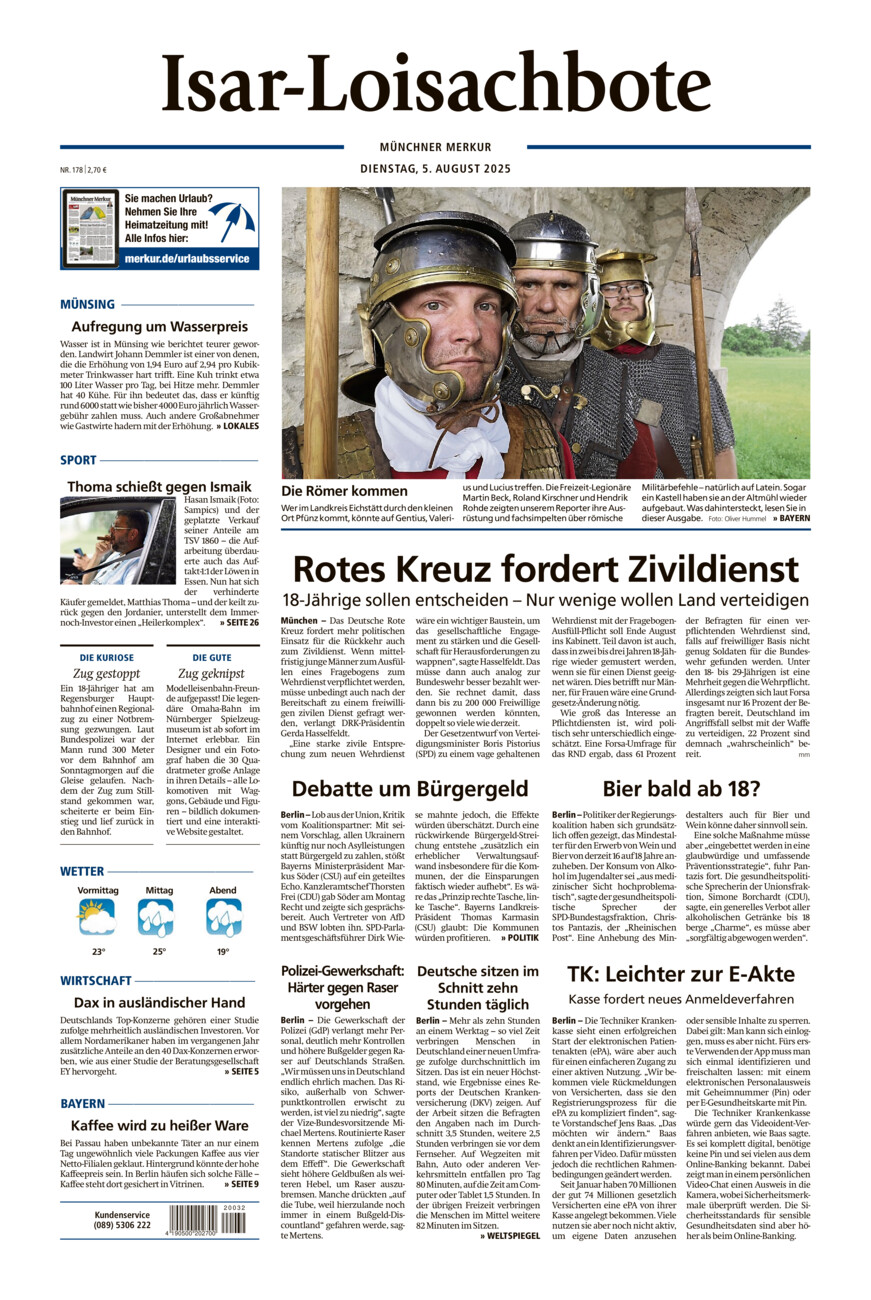 Isar-Loisachbote vom Dienstag, 05.08.2025