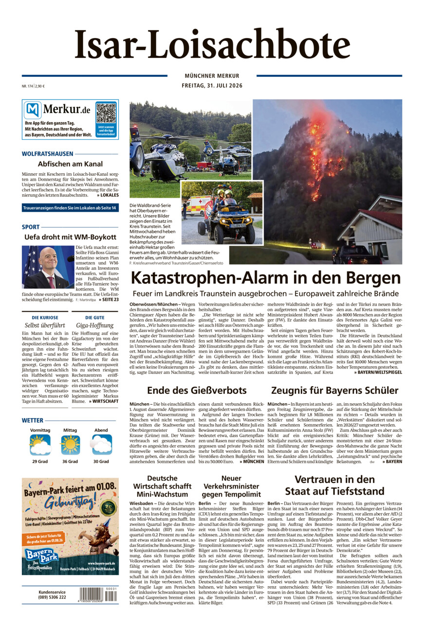 Isar-Loisachbote vom Freitag, 31.07.2026