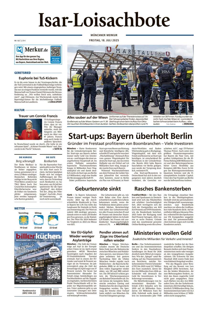 Isar-Loisachbote vom Freitag, 18.07.2025