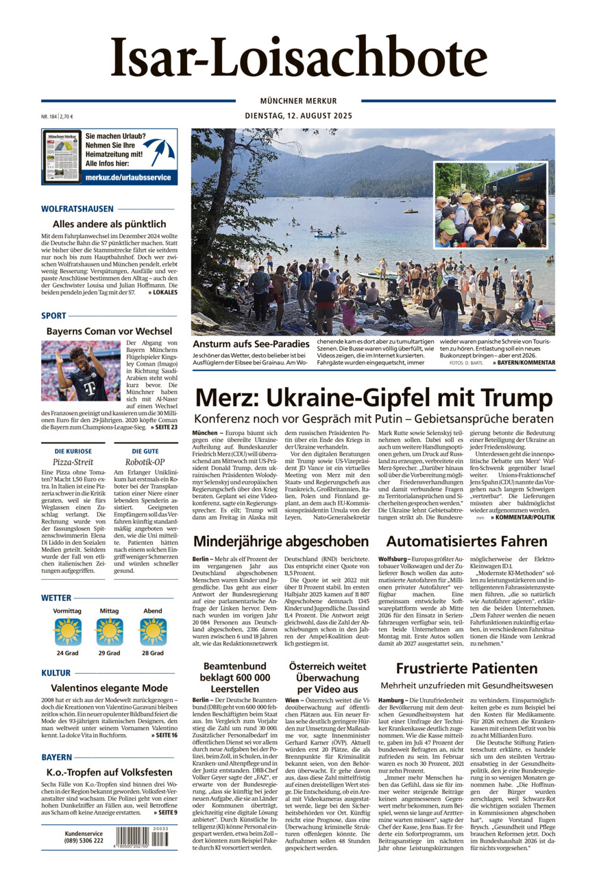 Isar-Loisachbote vom Dienstag, 12.08.2025