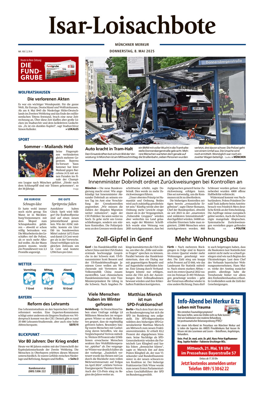 Isar-Loisachbote vom Donnerstag, 08.05.2025
