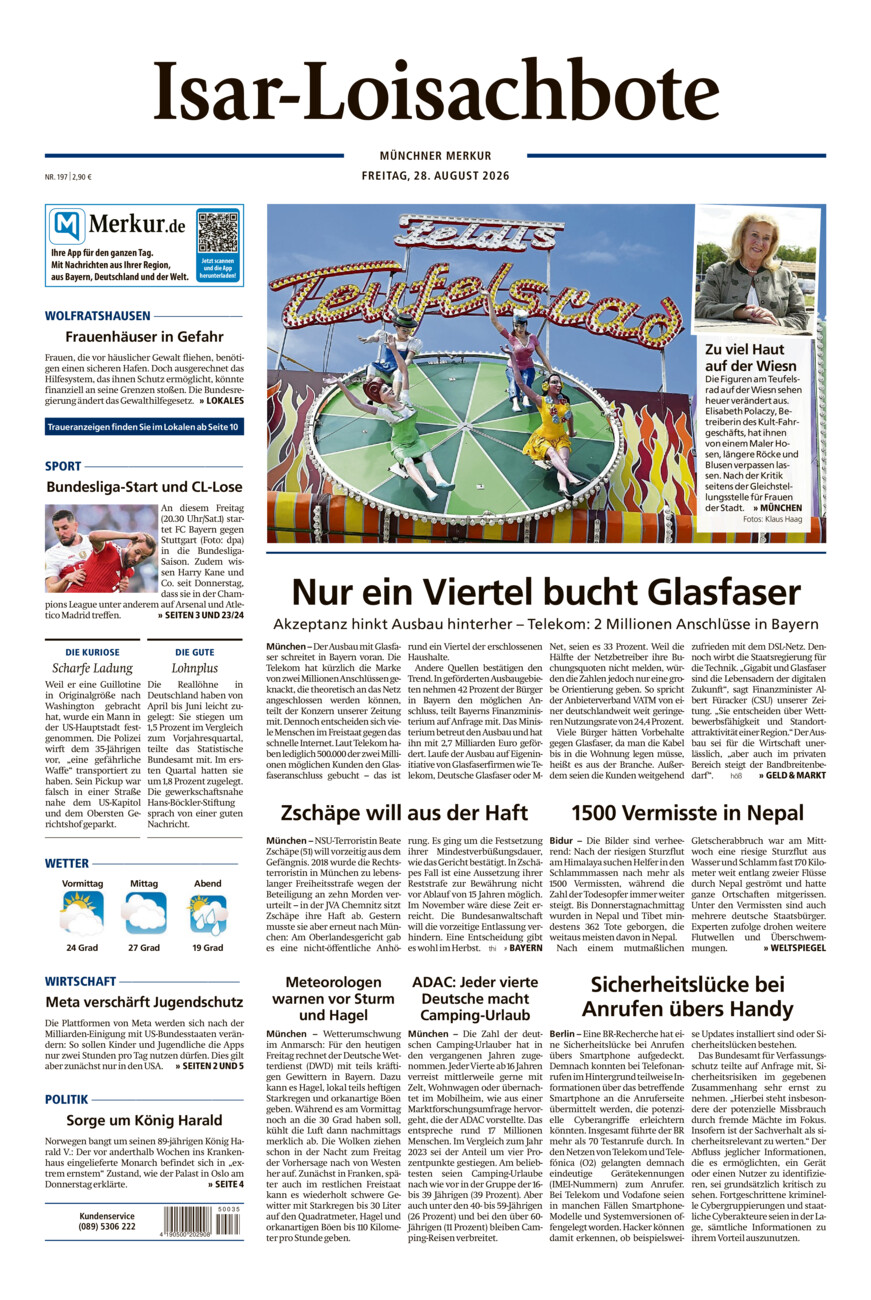 Isar-Loisachbote vom Freitag, 28.08.2026