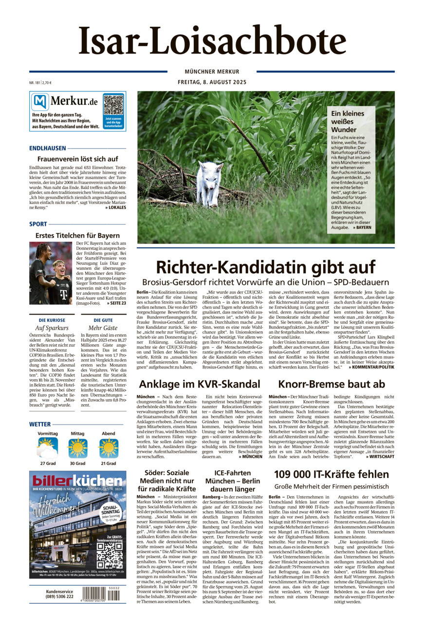 Isar-Loisachbote vom Freitag, 08.08.2025