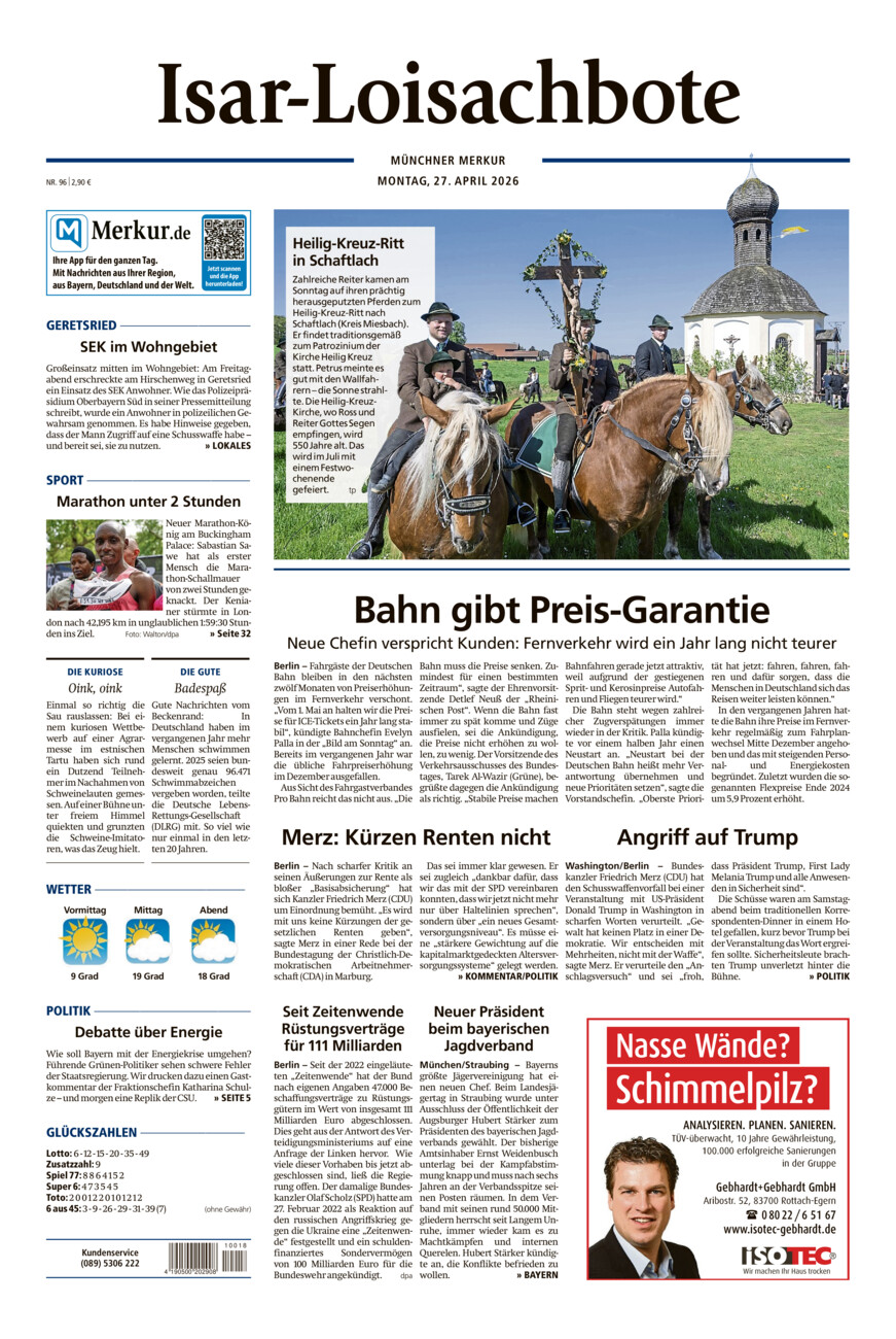 Isar-Loisachbote vom Montag, 27.04.2026