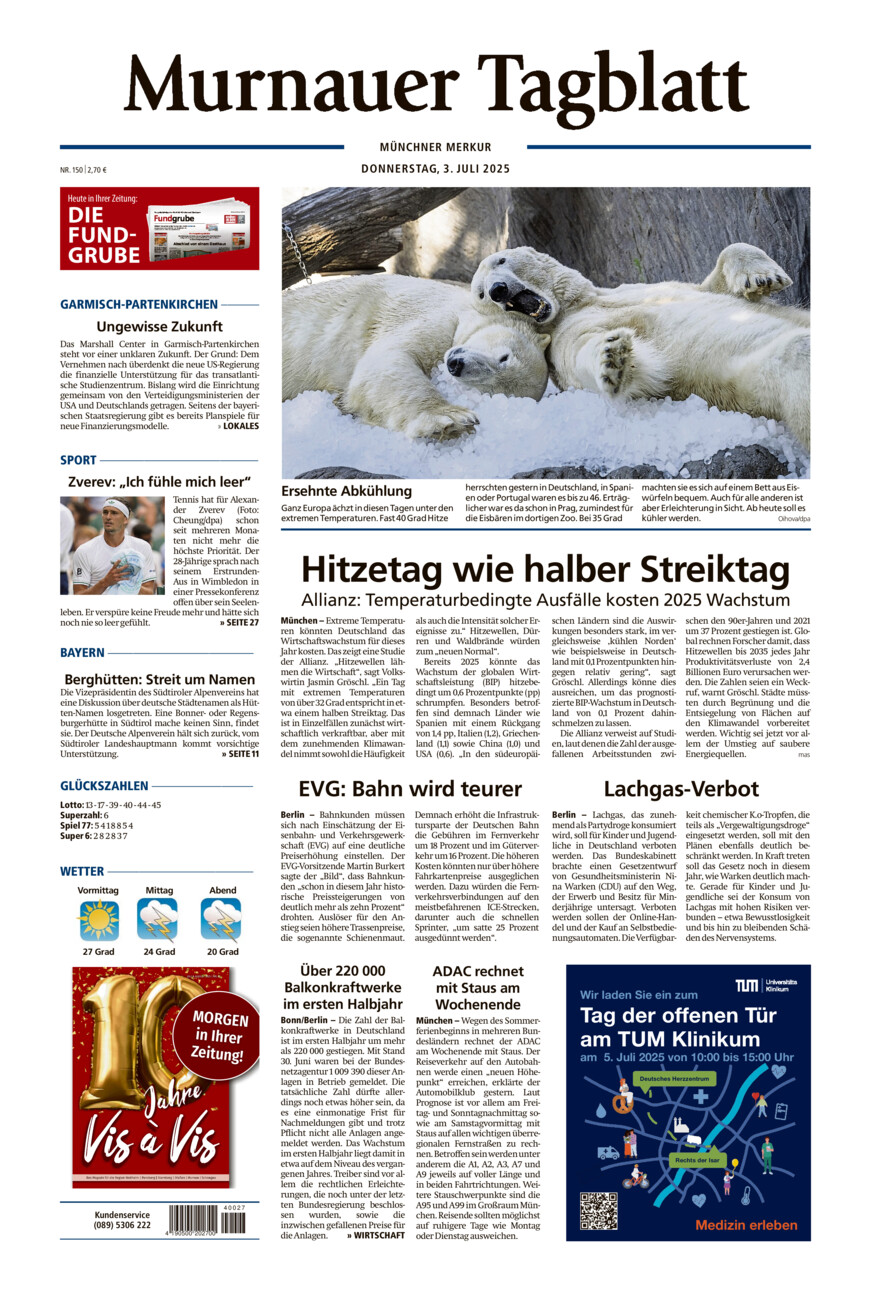 Murnauer Tagblatt vom Donnerstag, 03.07.2025