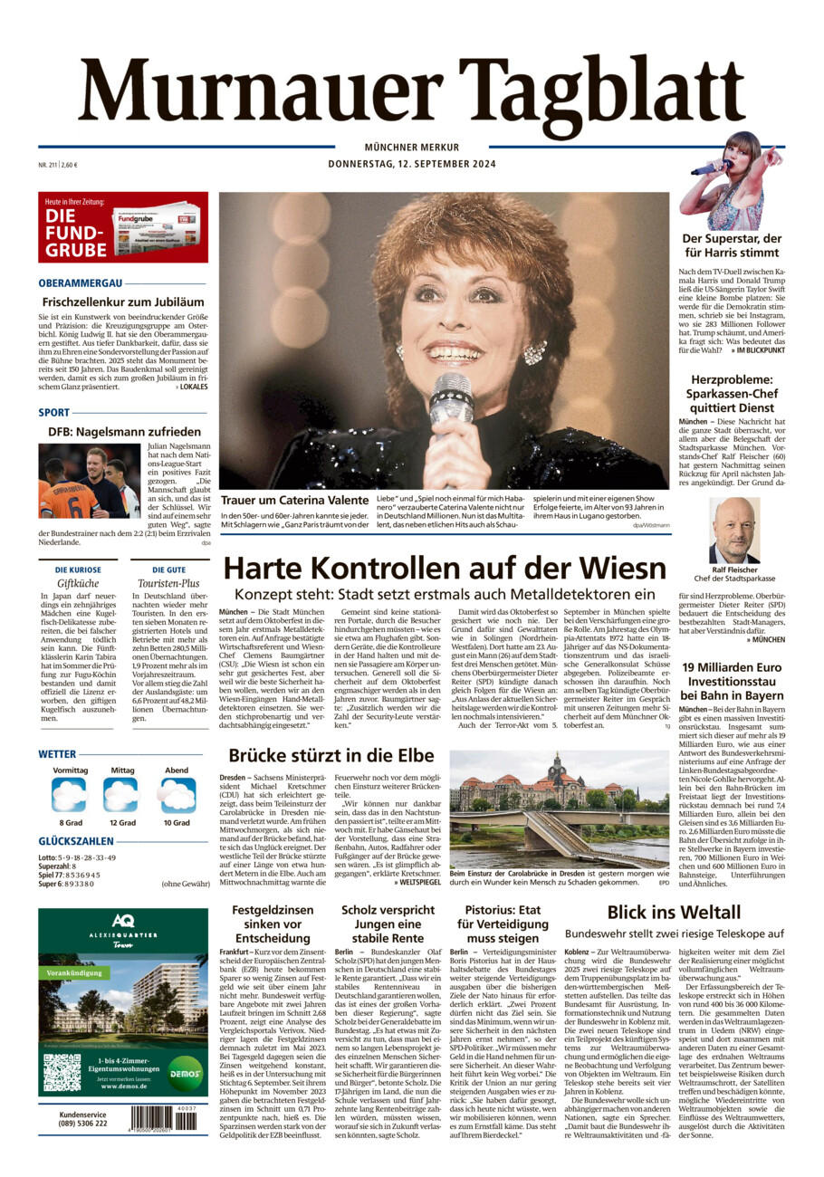 Murnauer Tagblatt vom Donnerstag, 12.09.2024