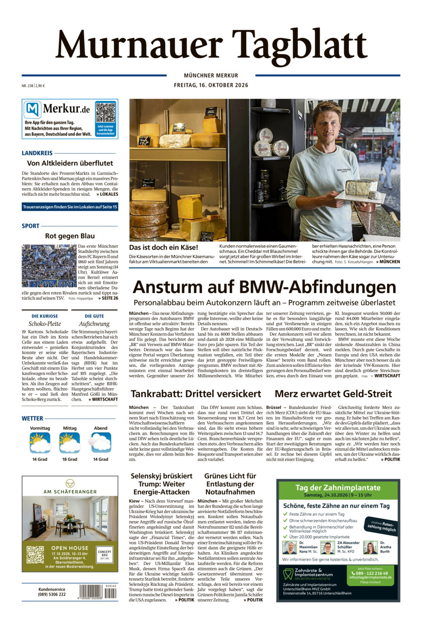 Murnauer Tagblatt vom Freitag, 16.10.2026