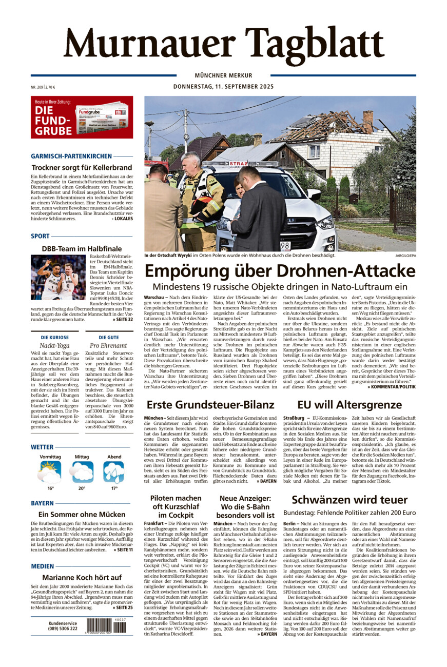 Murnauer Tagblatt vom Donnerstag, 11.09.2025