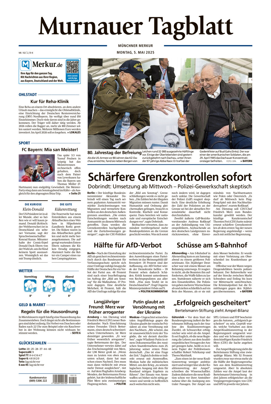 Murnauer Tagblatt vom Montag, 05.05.2025