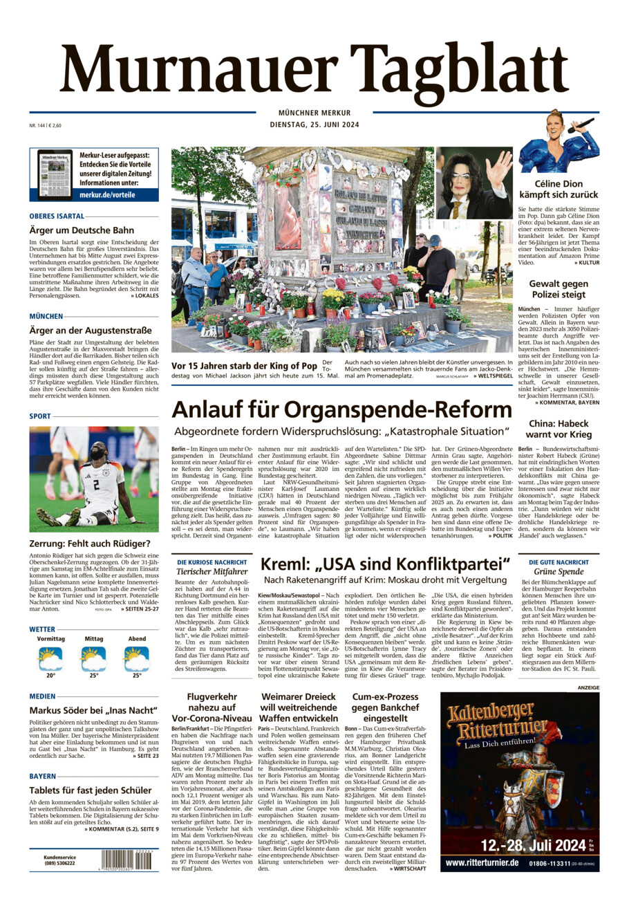 Murnauer Tagblatt vom Dienstag, 25.06.2024