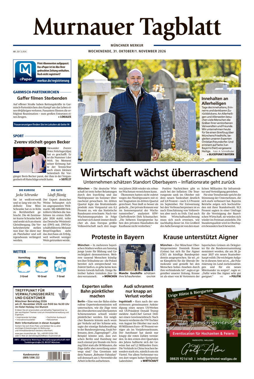 Murnauer Tagblatt vom Samstag, 31.10.2026