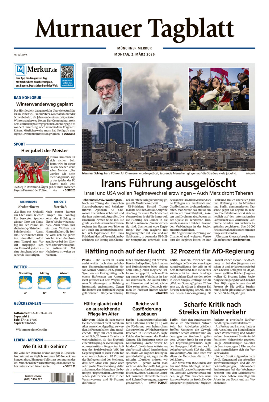 Murnauer Tagblatt vom Montag, 02.03.2026