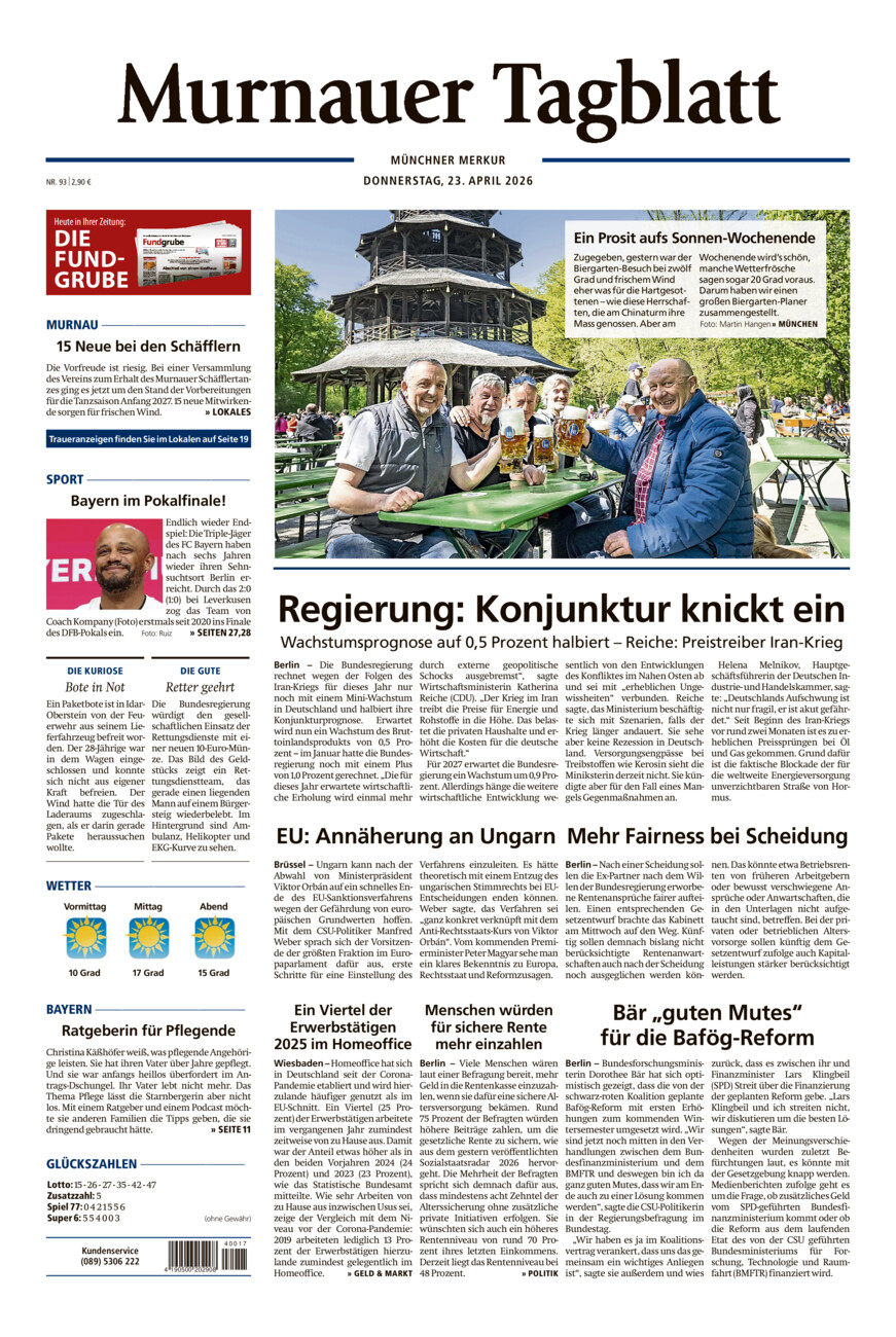 Murnauer Tagblatt vom Donnerstag, 23.04.2026