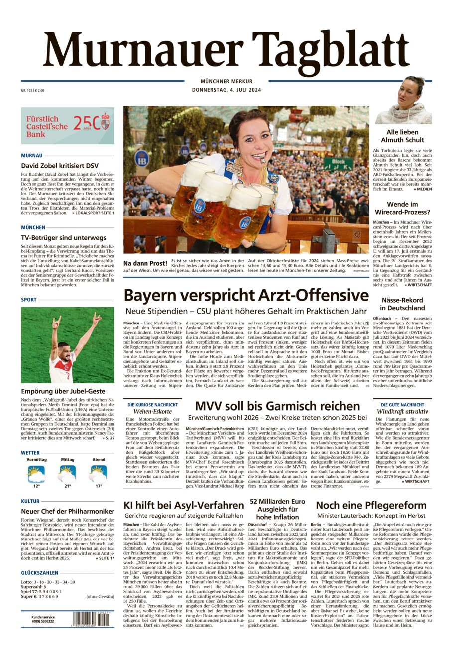 Murnauer Tagblatt vom Donnerstag, 04.07.2024