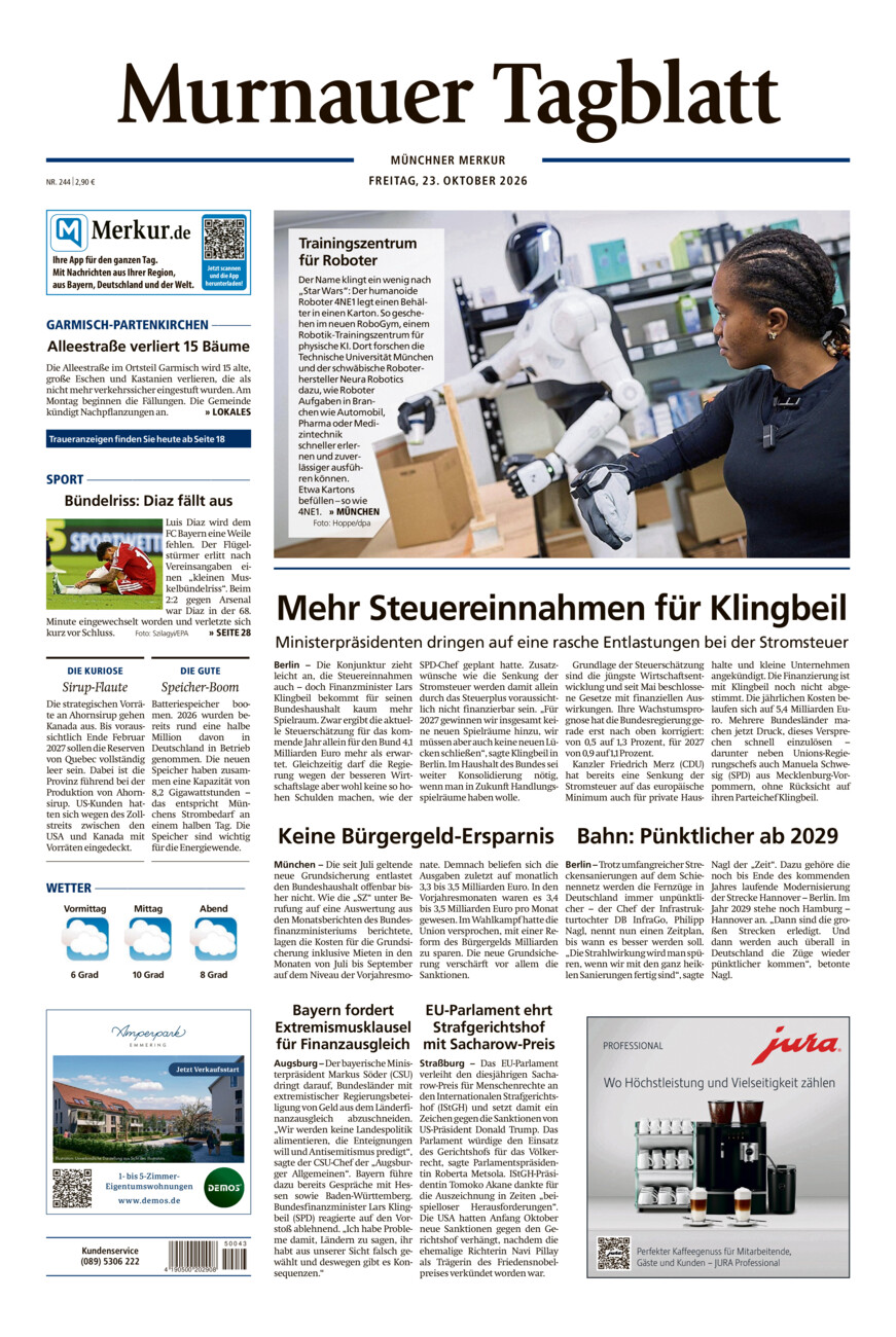 Murnauer Tagblatt vom Freitag, 23.10.2026