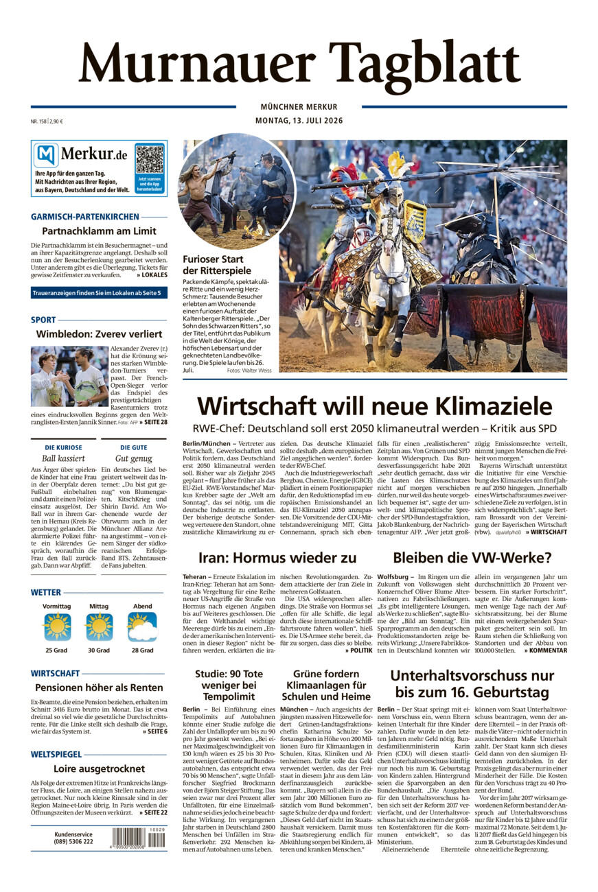 Murnauer Tagblatt vom Montag, 13.07.2026