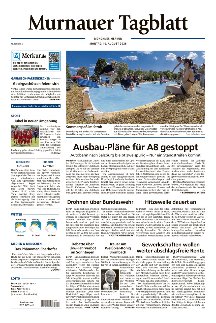 Murnauer Tagblatt vom Montag, 10.08.2026