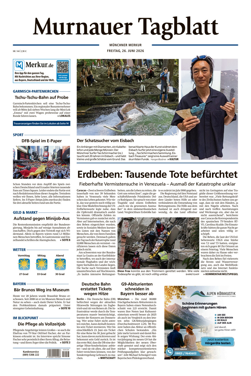 Murnauer Tagblatt vom Freitag, 26.06.2026