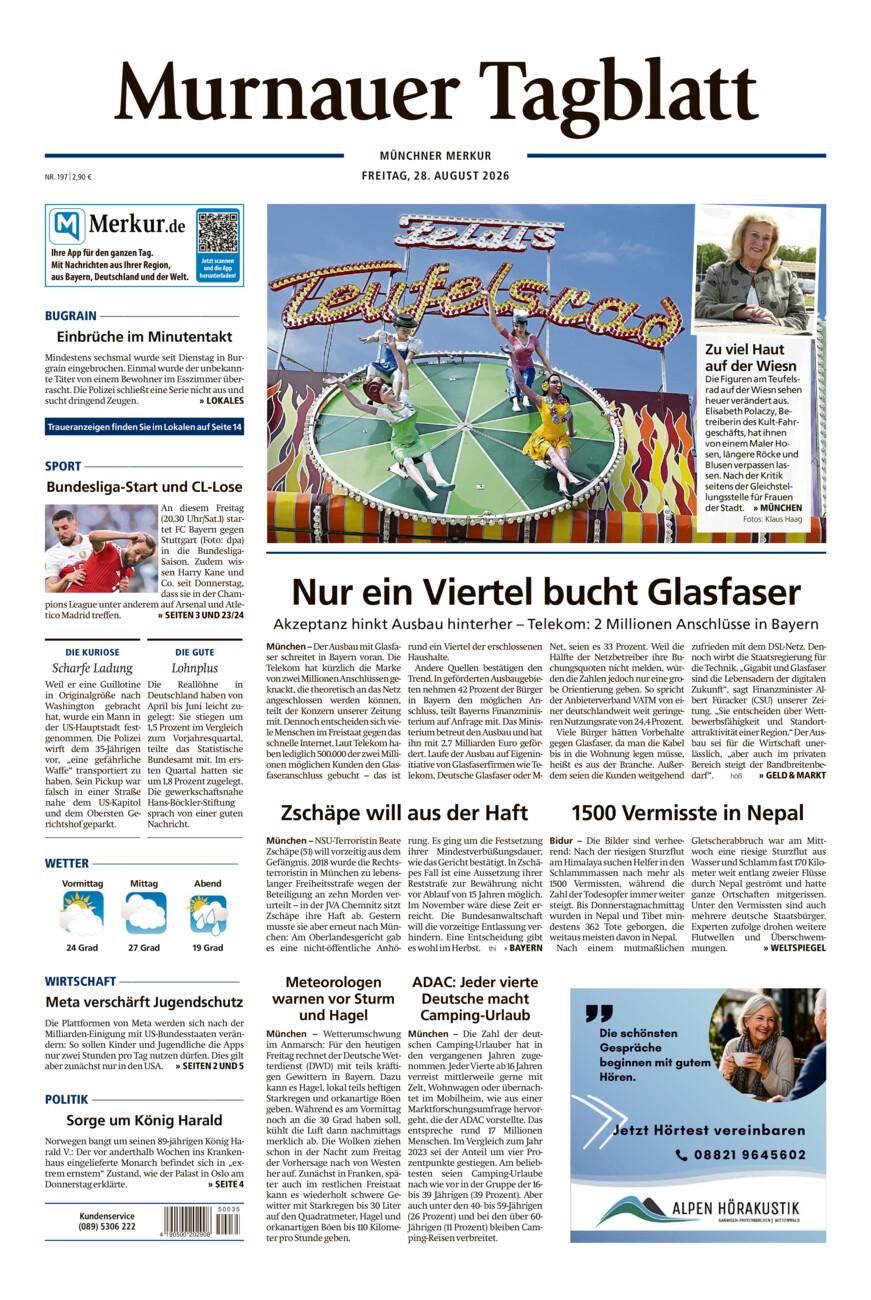 Murnauer Tagblatt vom Freitag, 28.08.2026