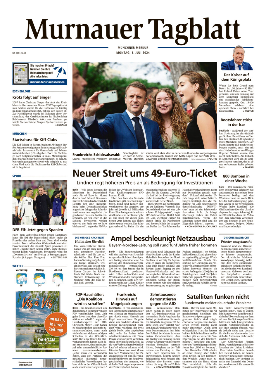 Murnauer Tagblatt vom Montag, 01.07.2024