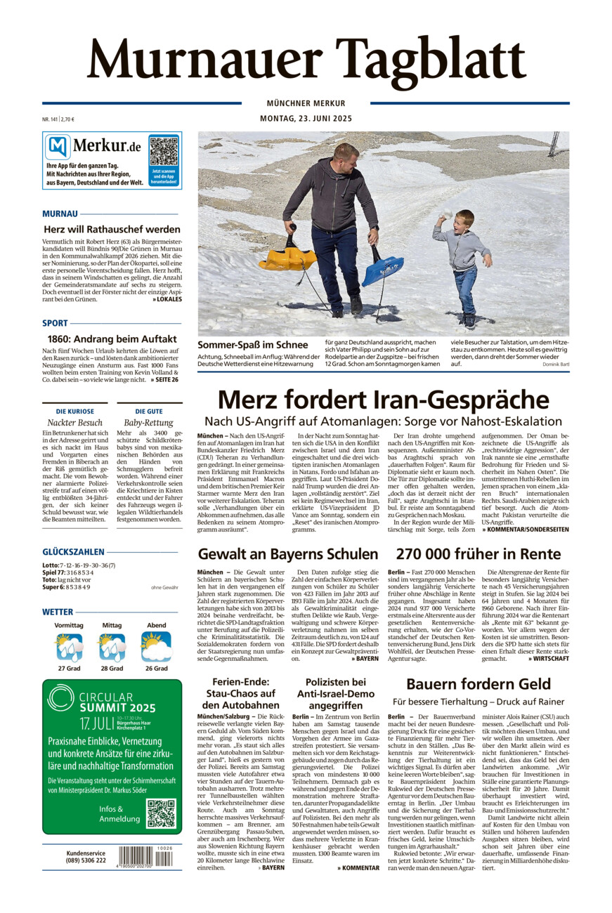 Murnauer Tagblatt vom Montag, 23.06.2025