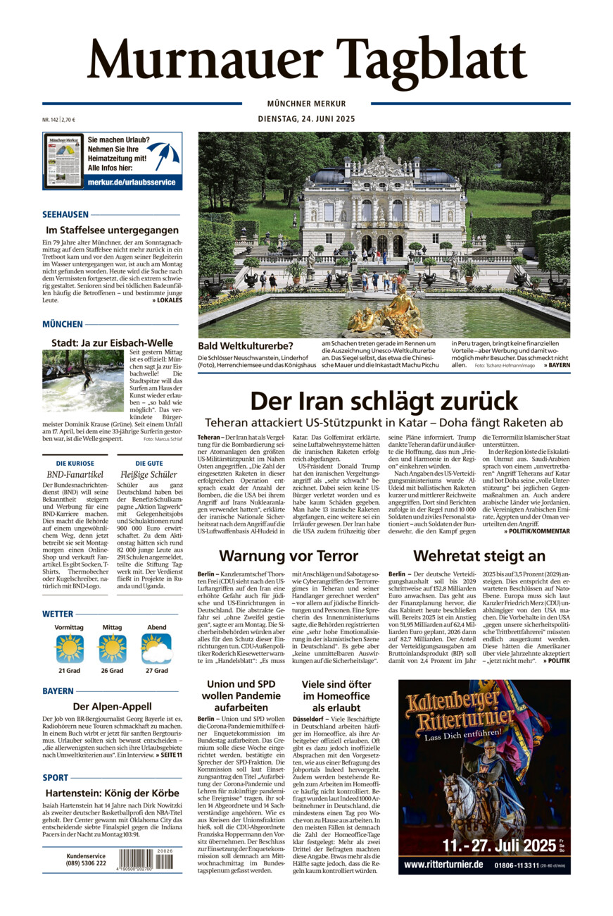 Murnauer Tagblatt vom Dienstag, 24.06.2025
