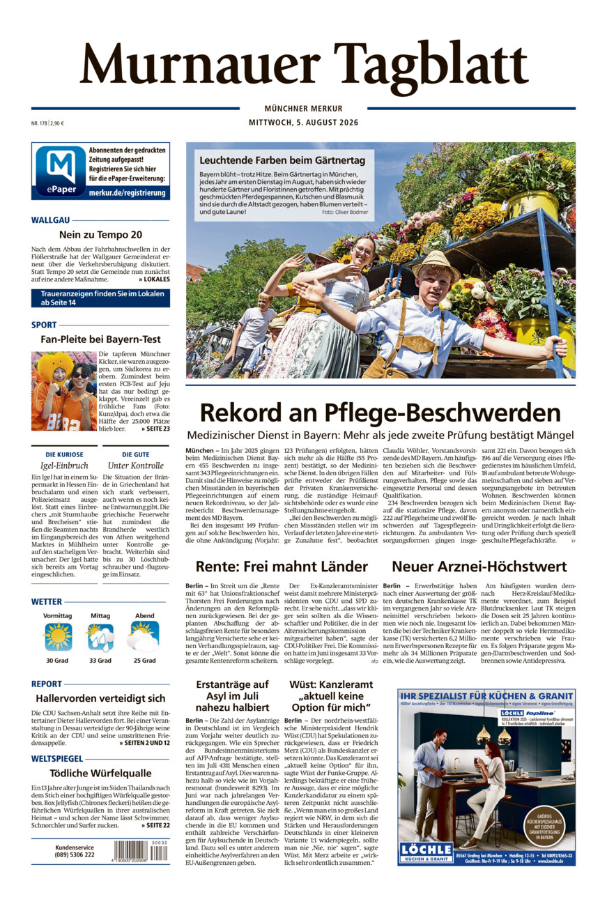 Murnauer Tagblatt vom Mittwoch, 05.08.2026
