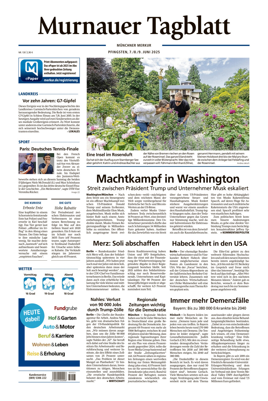 Murnauer Tagblatt vom Samstag, 07.06.2025