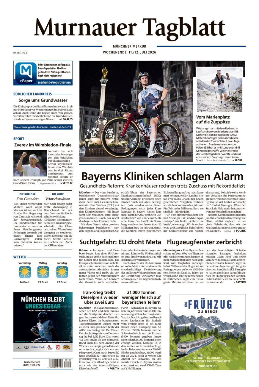 Murnauer Tagblatt vom Samstag, 11.07.2026