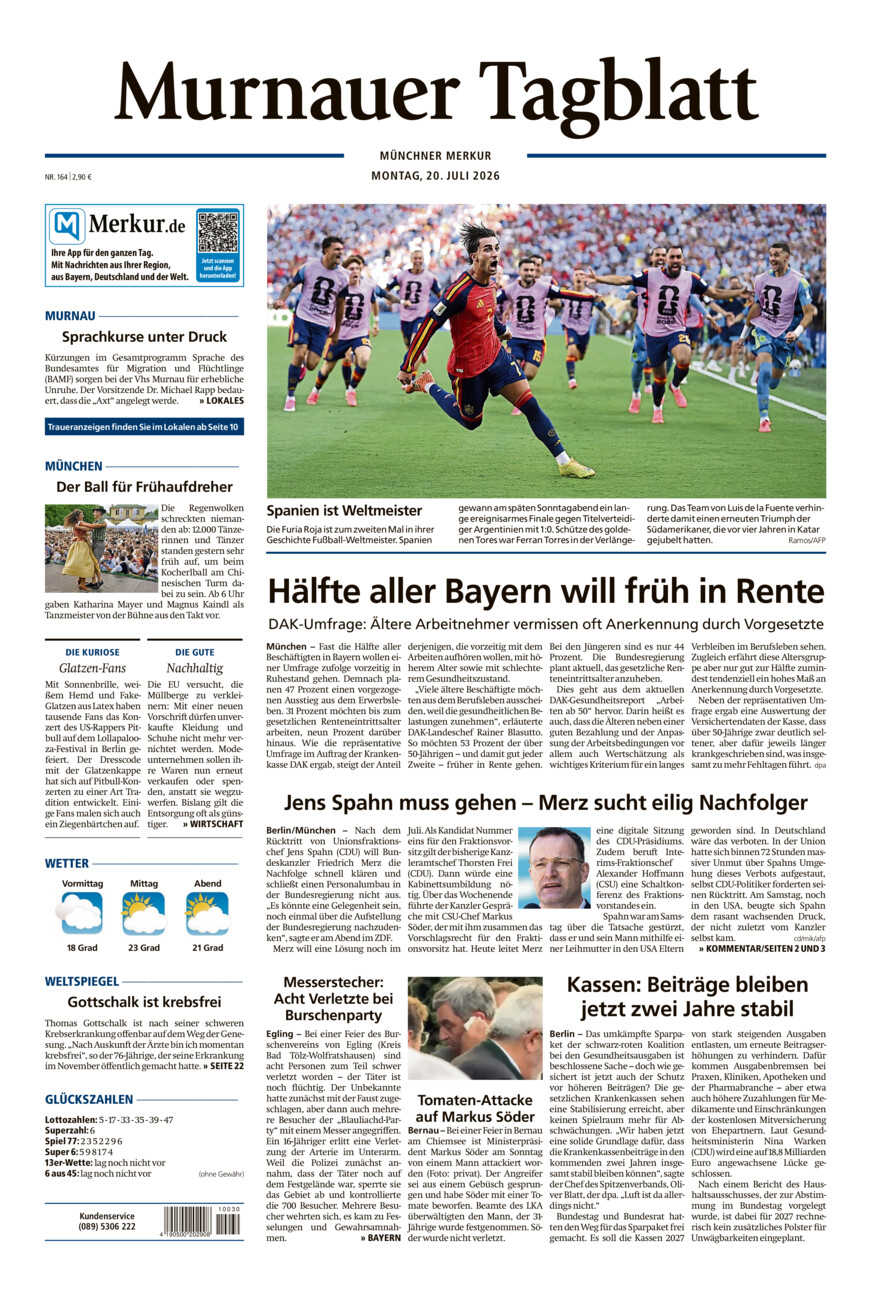 Murnauer Tagblatt vom Montag, 20.07.2026