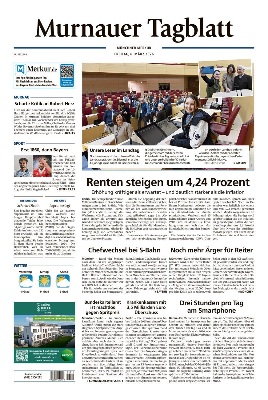 Murnauer Tagblatt vom Freitag, 06.03.2026