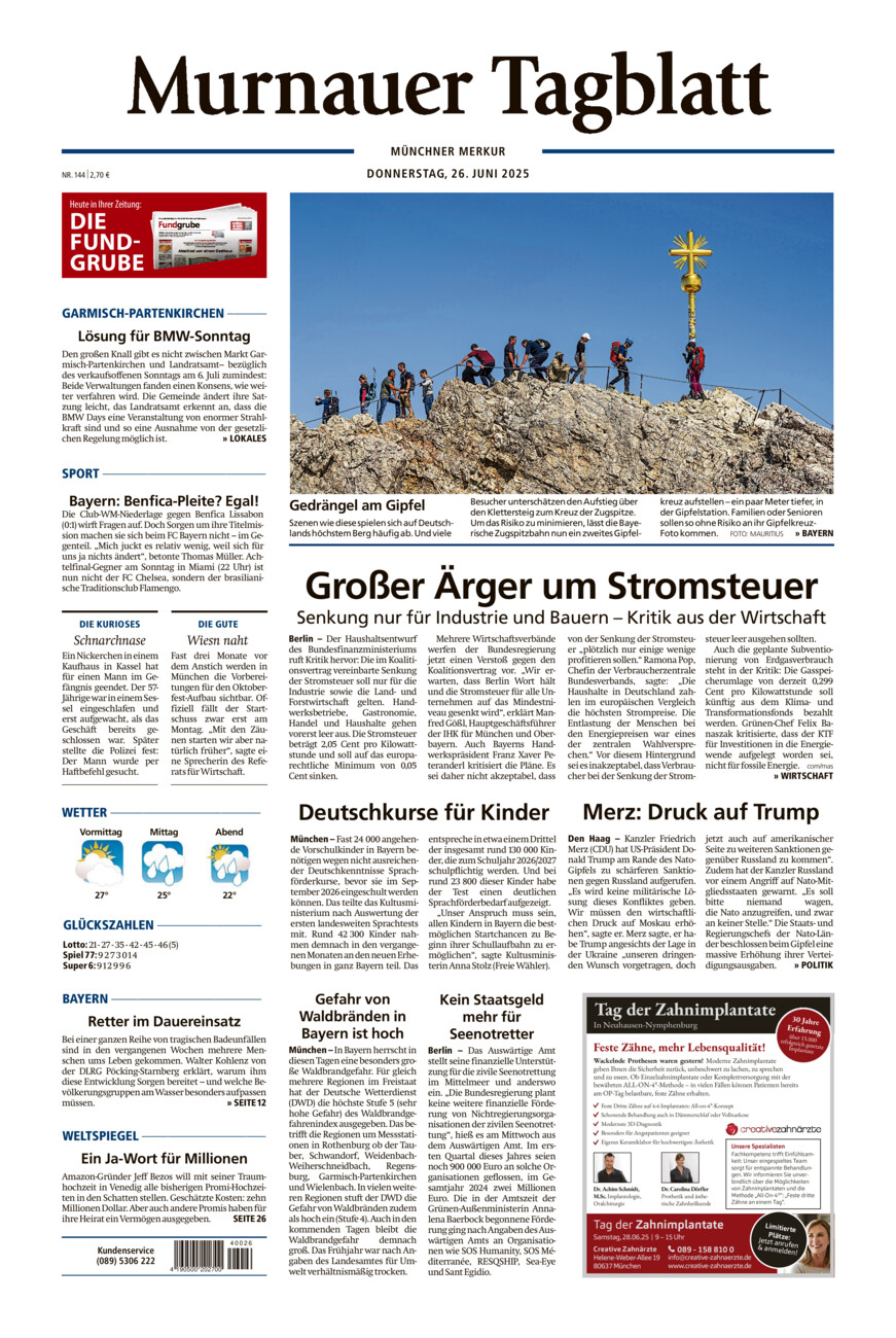 Murnauer Tagblatt vom Donnerstag, 26.06.2025