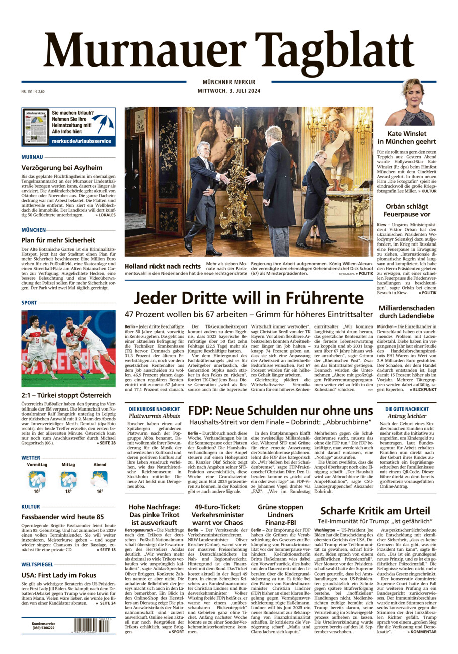 Murnauer Tagblatt vom Mittwoch, 03.07.2024