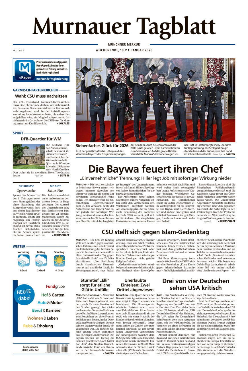 Murnauer Tagblatt vom Samstag, 10.01.2026