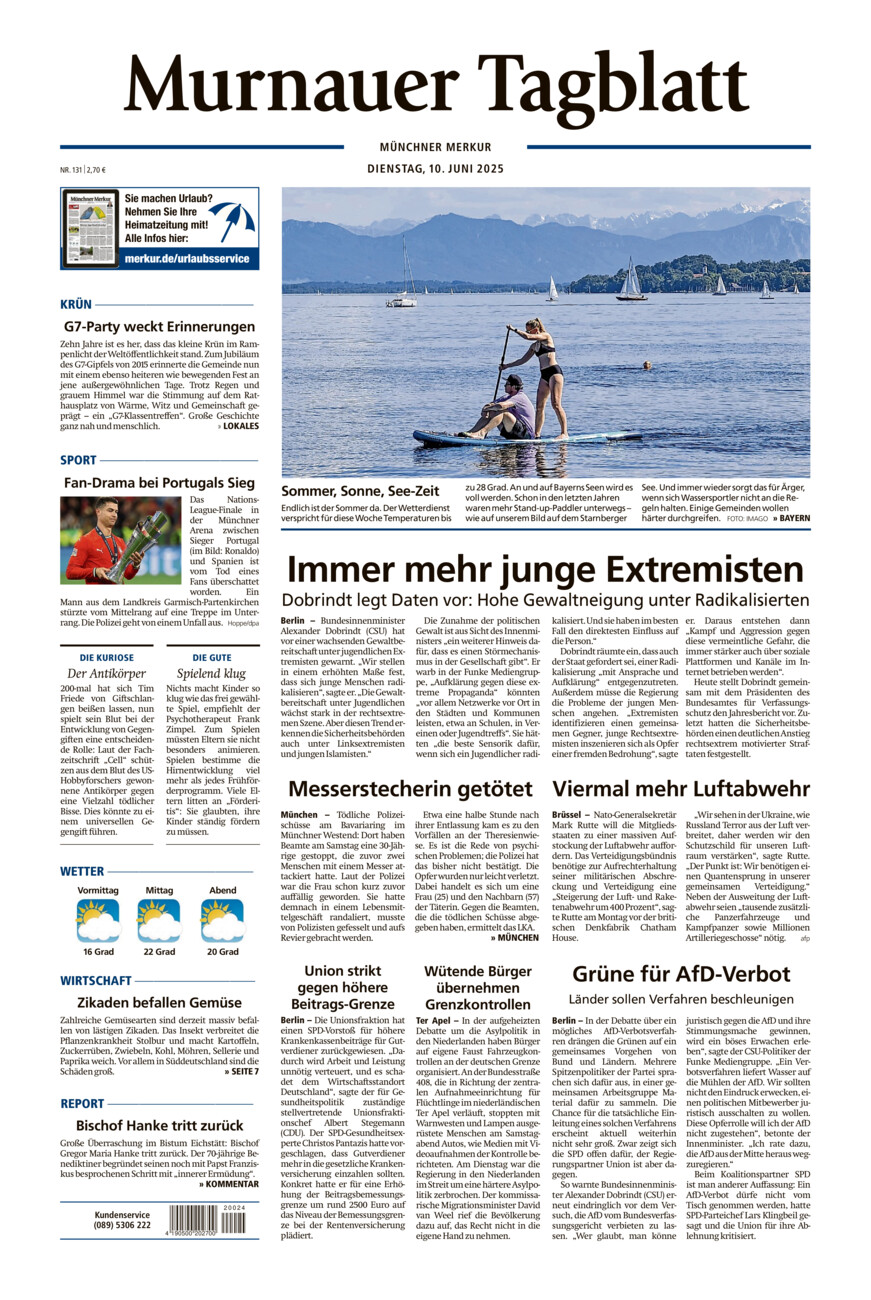 Murnauer Tagblatt vom Dienstag, 10.06.2025
