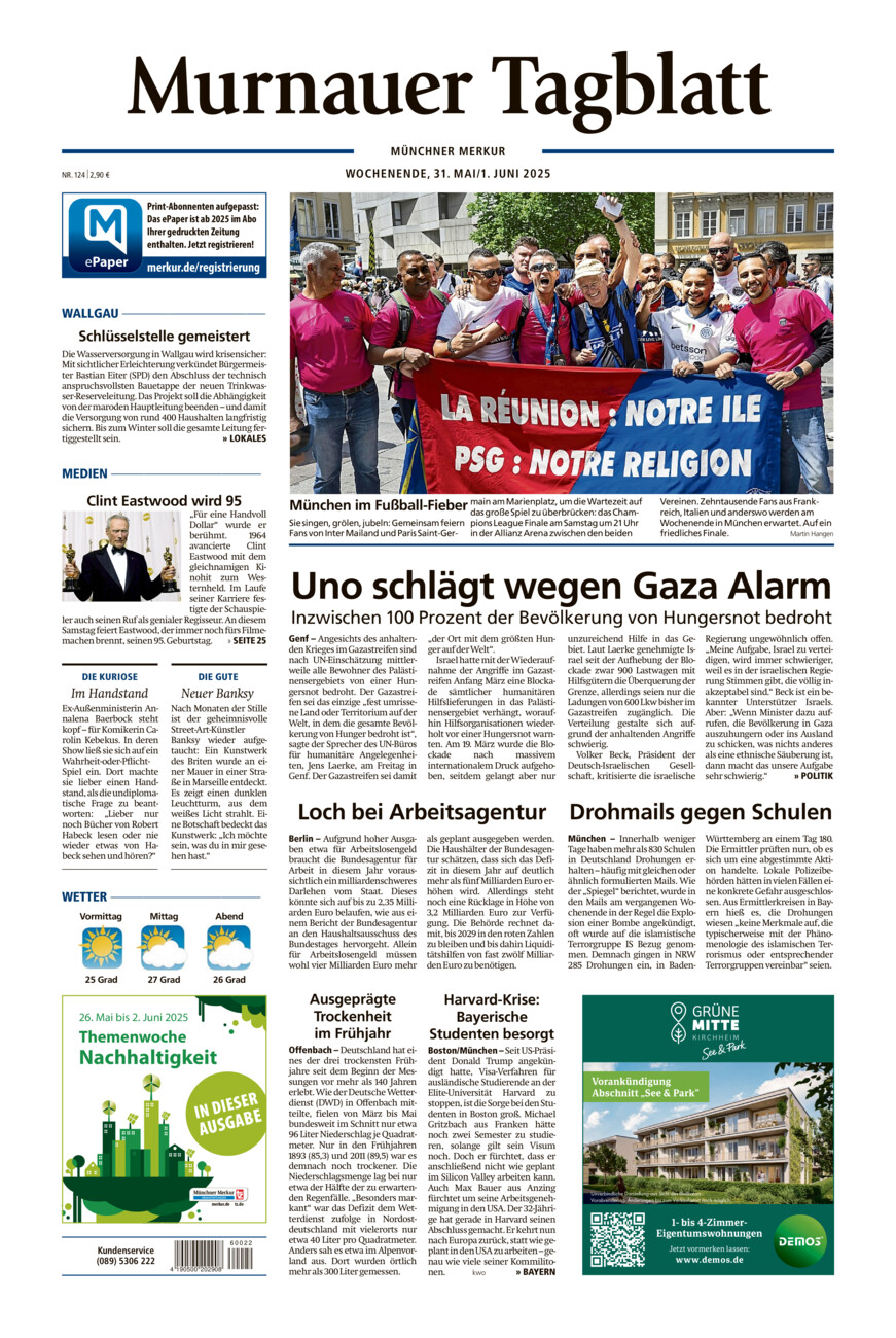 Murnauer Tagblatt vom Samstag, 31.05.2025