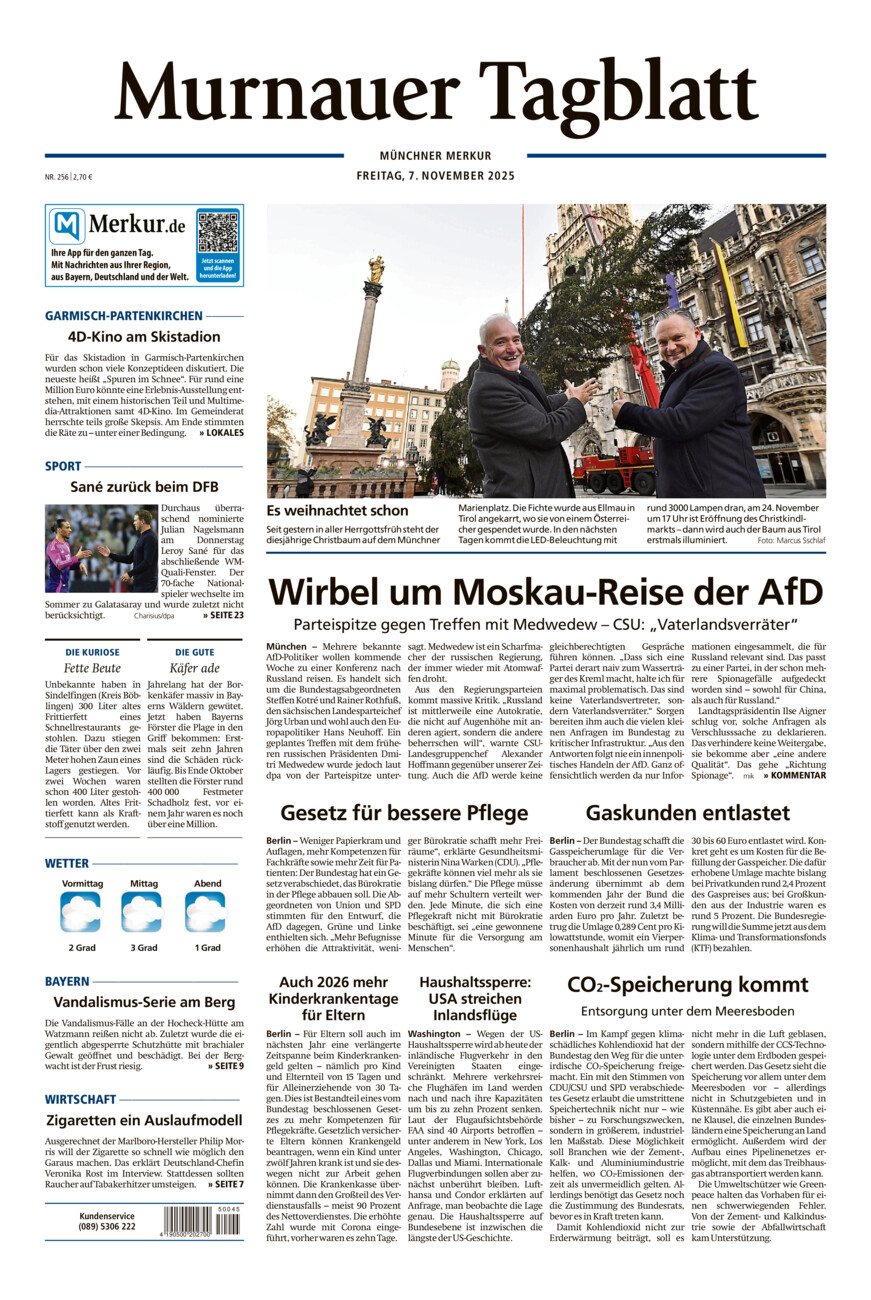 Murnauer Tagblatt vom Freitag, 07.11.2025