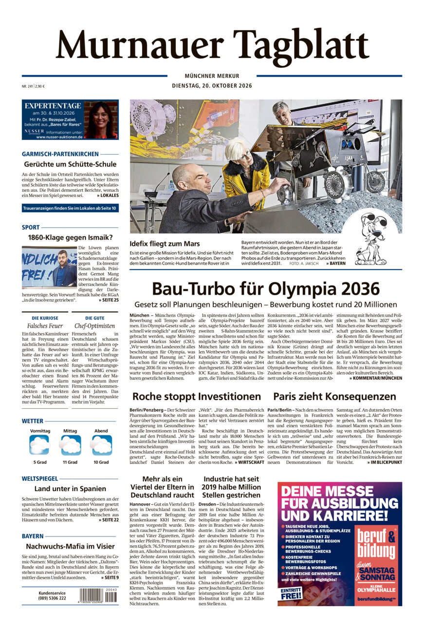 Murnauer Tagblatt vom Dienstag, 20.10.2026