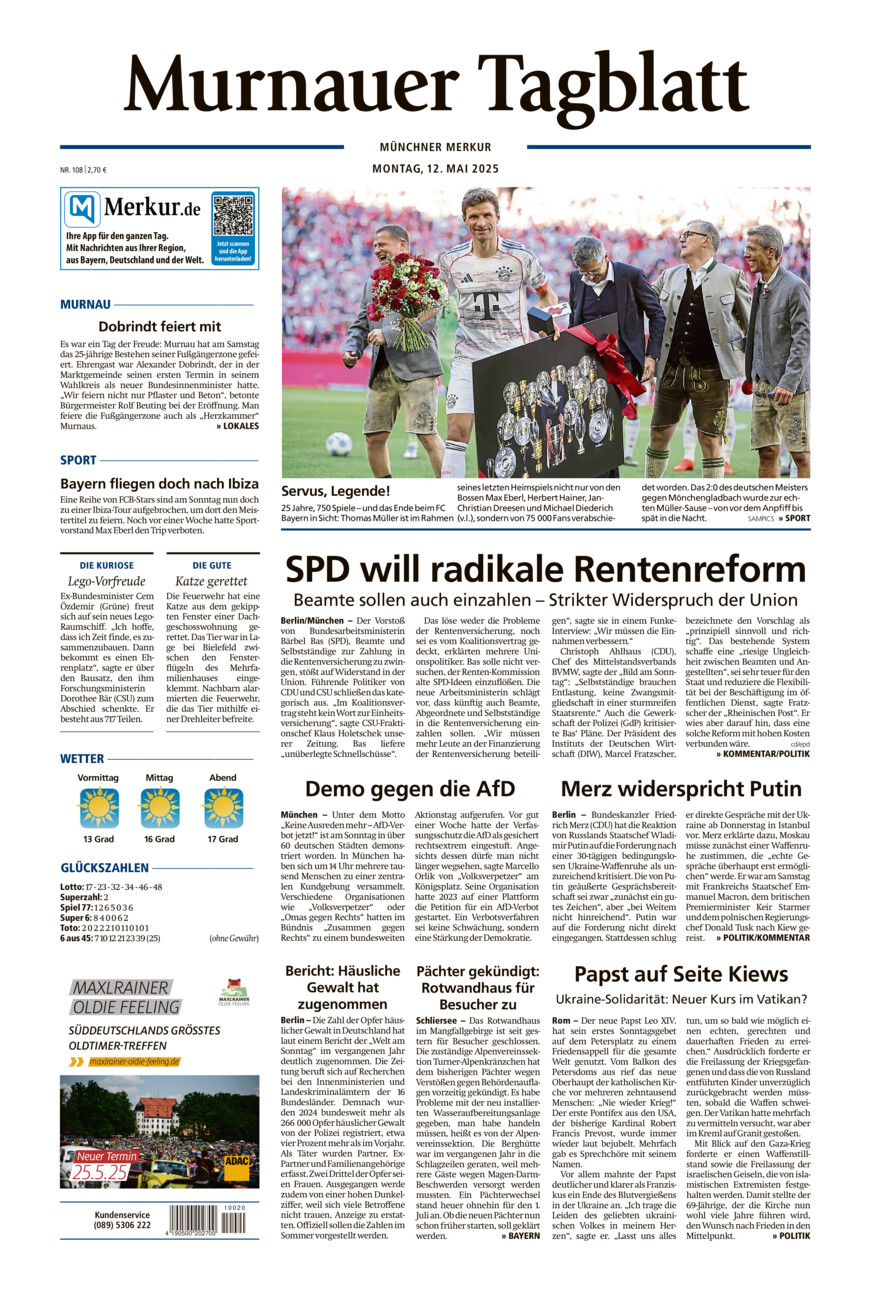 Murnauer Tagblatt vom Montag, 12.05.2025